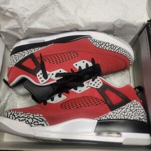 Jordan Red and Black Athletic Sneakers